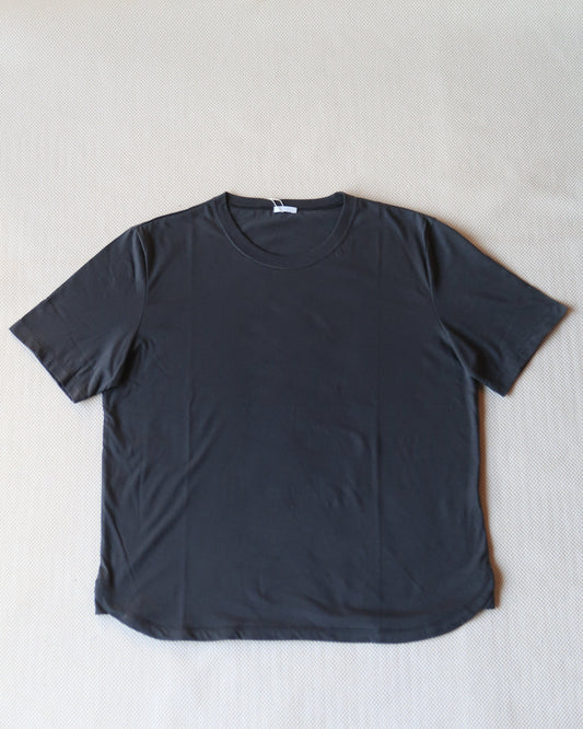 yohaku オーガニックコットンシルク Tシャツ チャコール