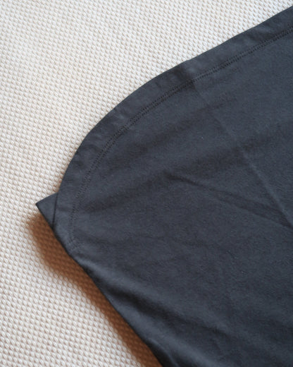 yohaku オーガニックコットンシルク Tシャツ チャコール