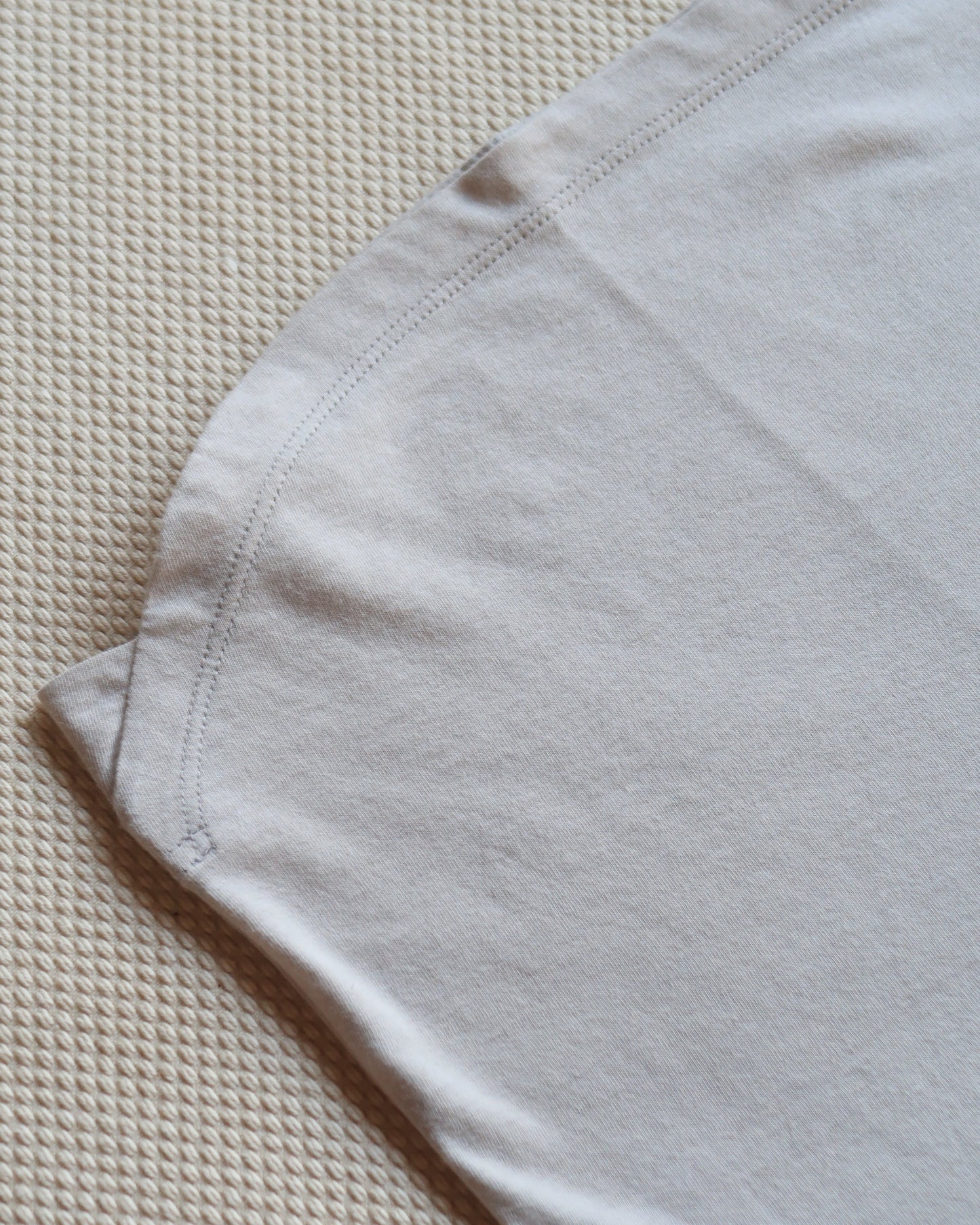 yohaku オーガニックコットンシルク Tシャツ ライトグレー
